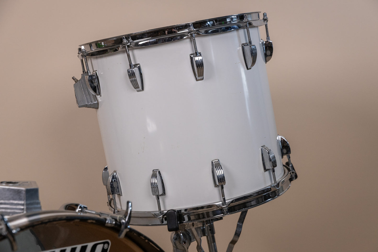 1980s Ludwig White Cortex Drum Set 14x24 13x14 16x18