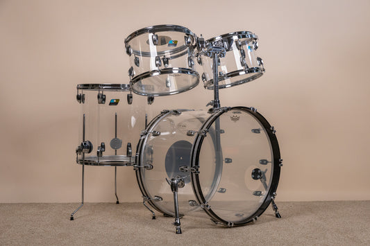 Ludwig Vistalite Clear Drum Set 16x22 8x12 9x13 and 16x16