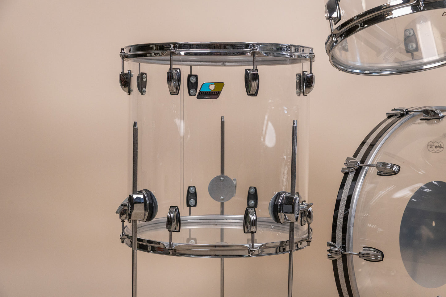 Ludwig Vistalite Clear Drum Set 16x22 8x12 9x13 and 16x16