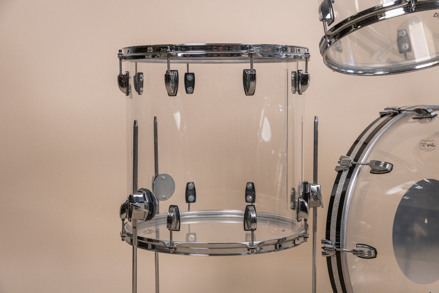 Ludwig Vistalite Clear Drum Set 16x22 8x12 9x13 and 16x16