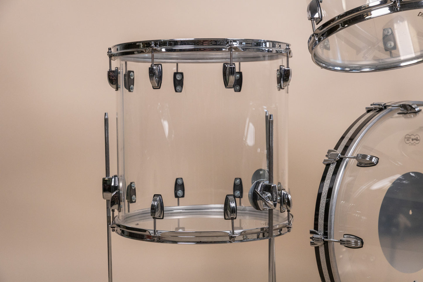 Ludwig Vistalite Clear Drum Set 16x22 8x12 9x13 and 16x16
