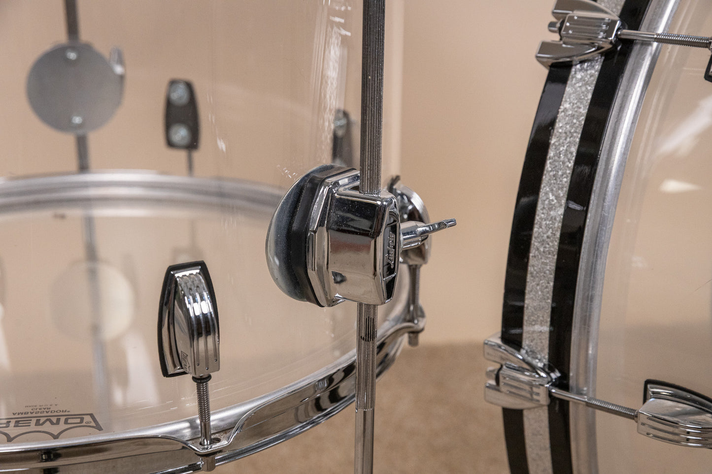 Ludwig Vistalite Clear Drum Set 16x22 8x12 9x13 and 16x16