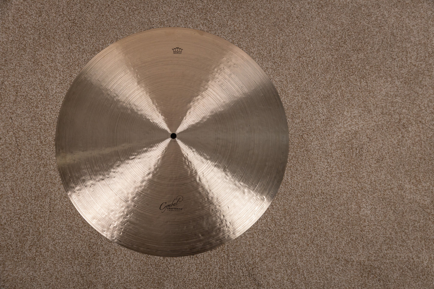 Cymbal Craftsman 20" Dark Vintage Flat Ride Cymbal 1962g