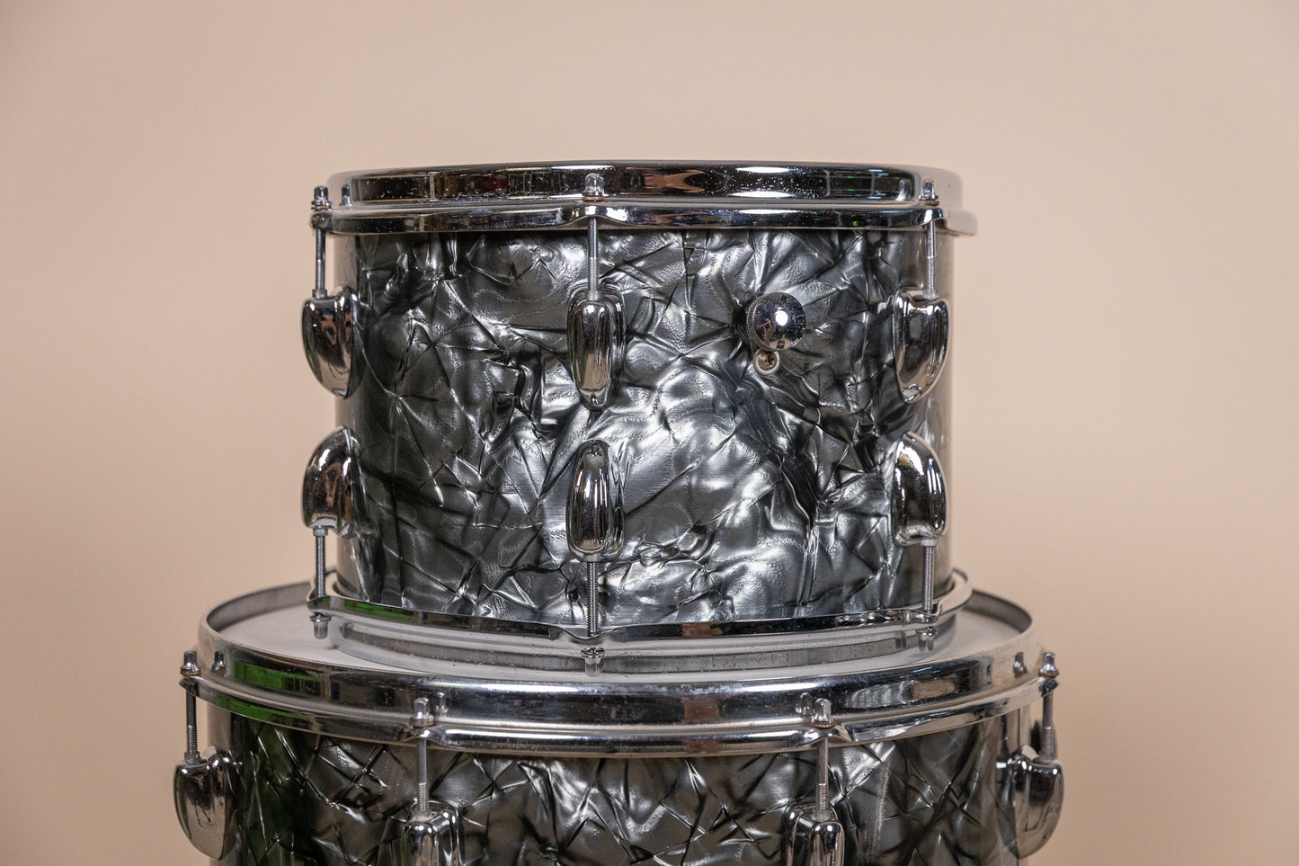 1970s Slingerland "New Rock" Black Diamond Pearl Drum Set
