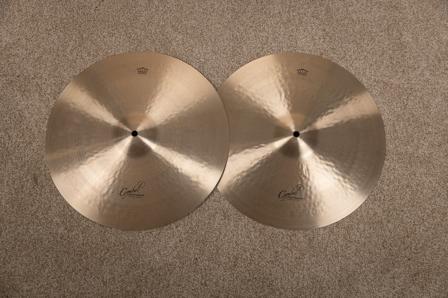 Cymbal Craftsman 15" Trans-Stamp Style Hi Hat Cymbals 808g 880g