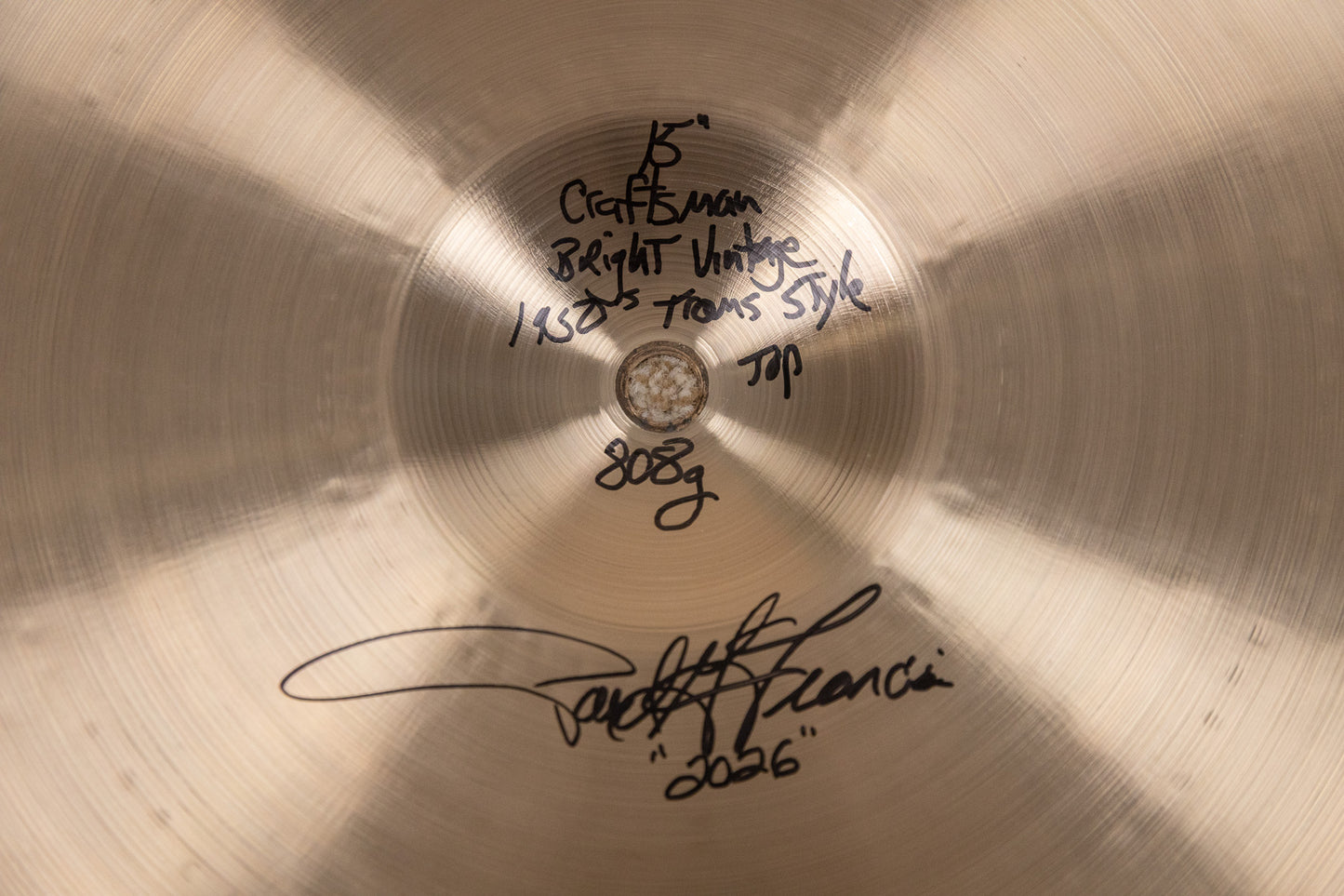 Cymbal Craftsman 15" Trans-Stamp Style Hi Hat Cymbals 808g 880g