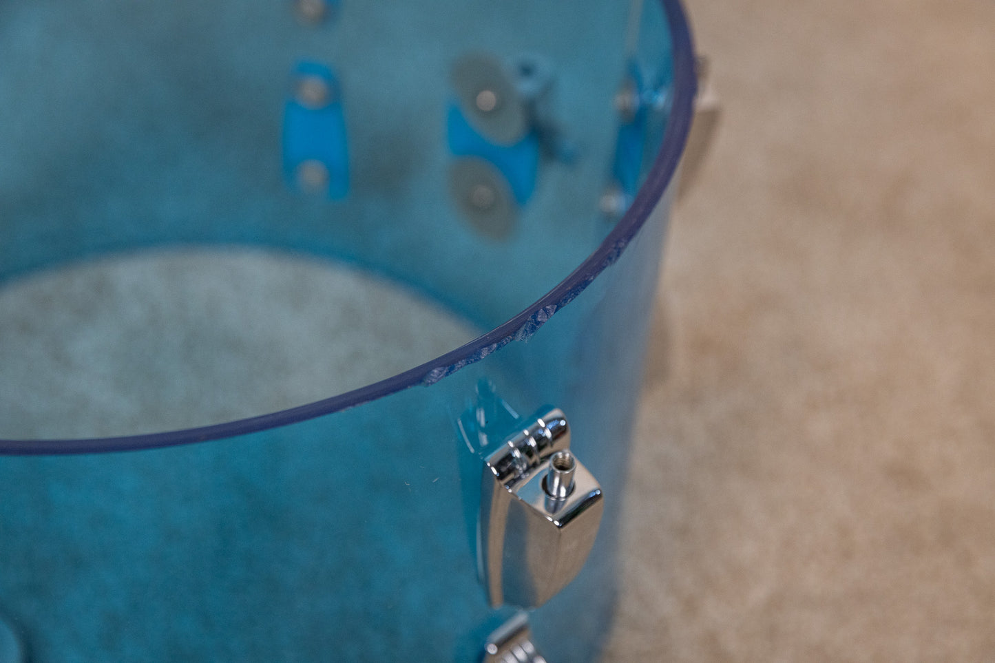 1970s Ludwig Big Beat Blue Vistalite Drum Set