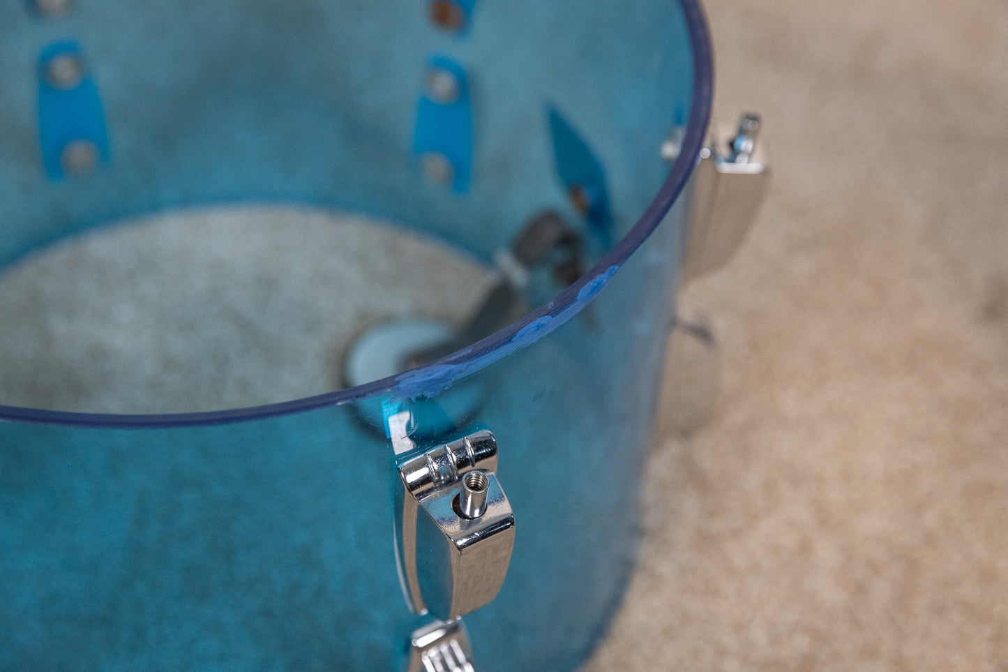 1970s Ludwig Big Beat Blue Vistalite Drum Set