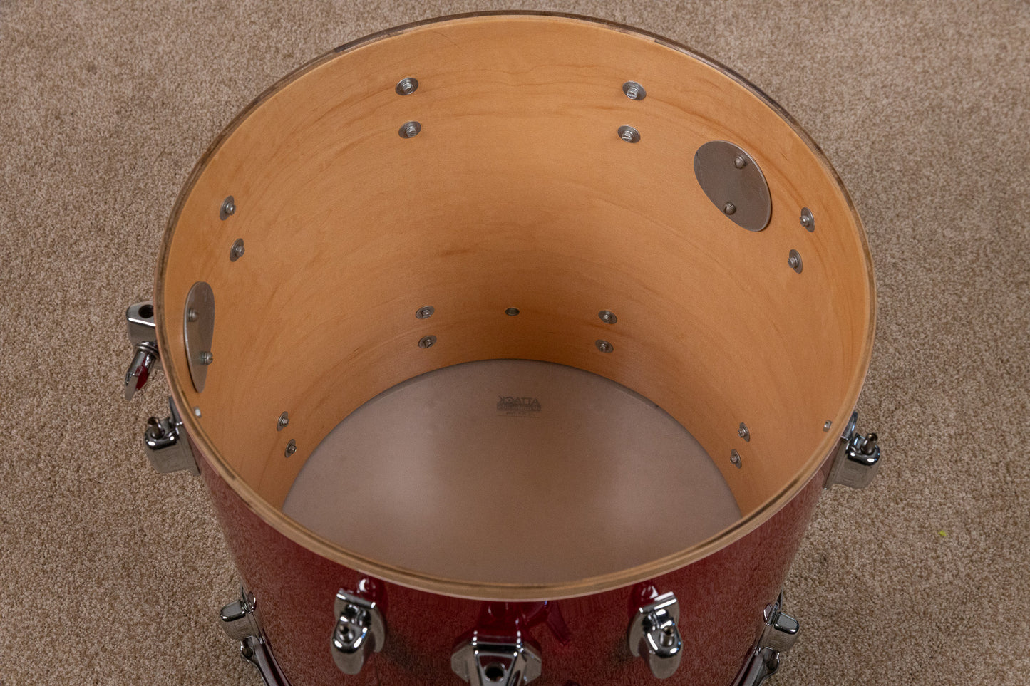 1980s Ludwig "Rocker" Red Cortex Drum Set