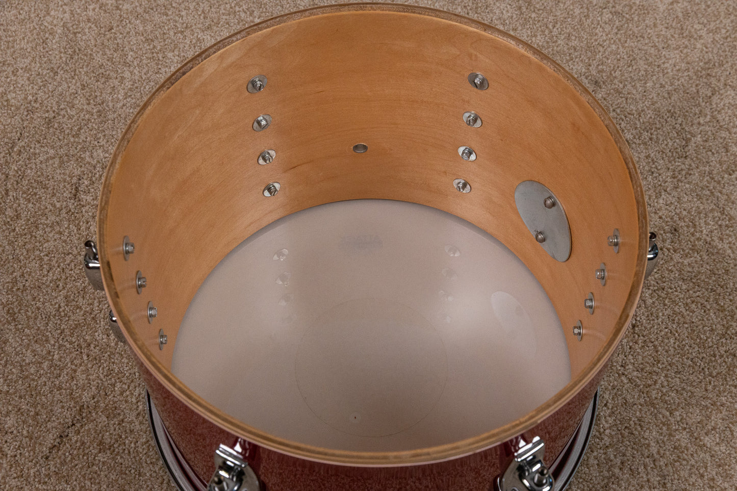 1980s Ludwig "Rocker" Red Cortex Drum Set