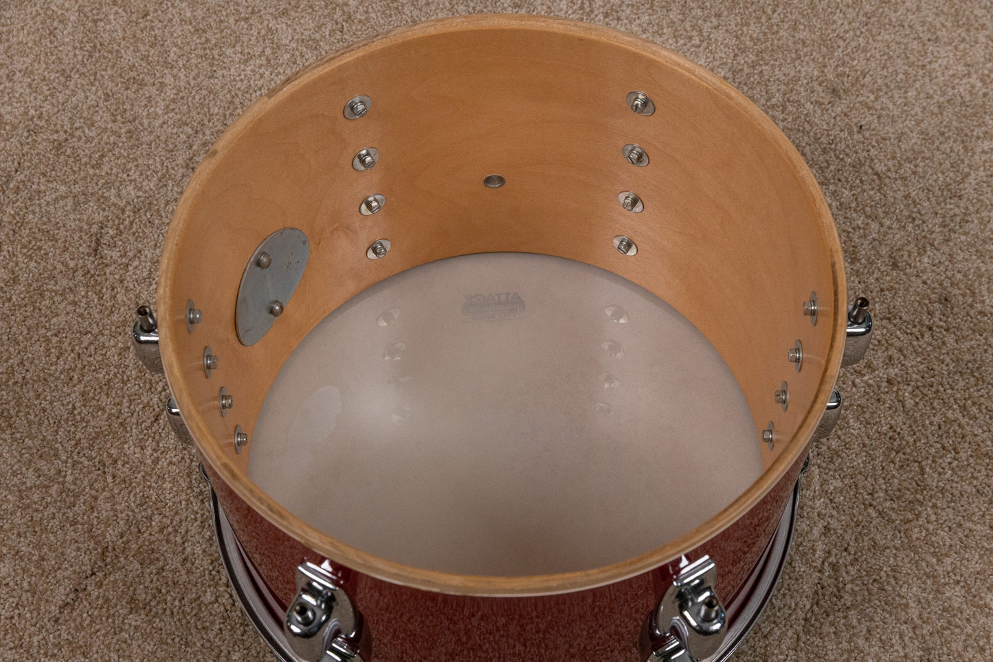 1980s Ludwig "Rocker" Red Cortex Drum Set