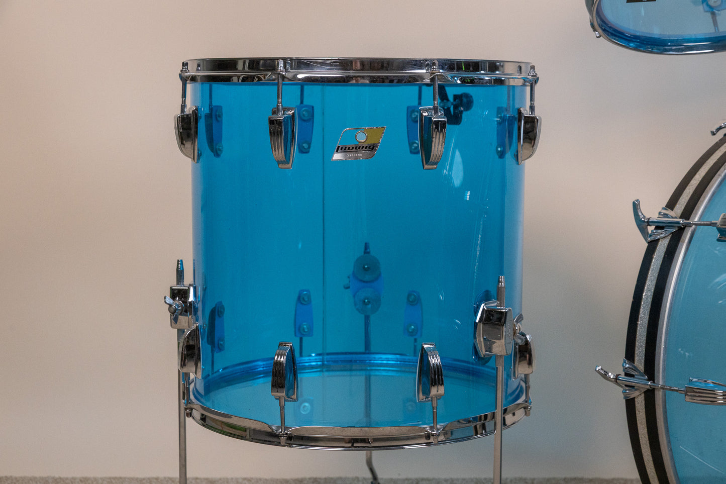 1970s Ludwig Big Beat Blue Vistalite Drum Set