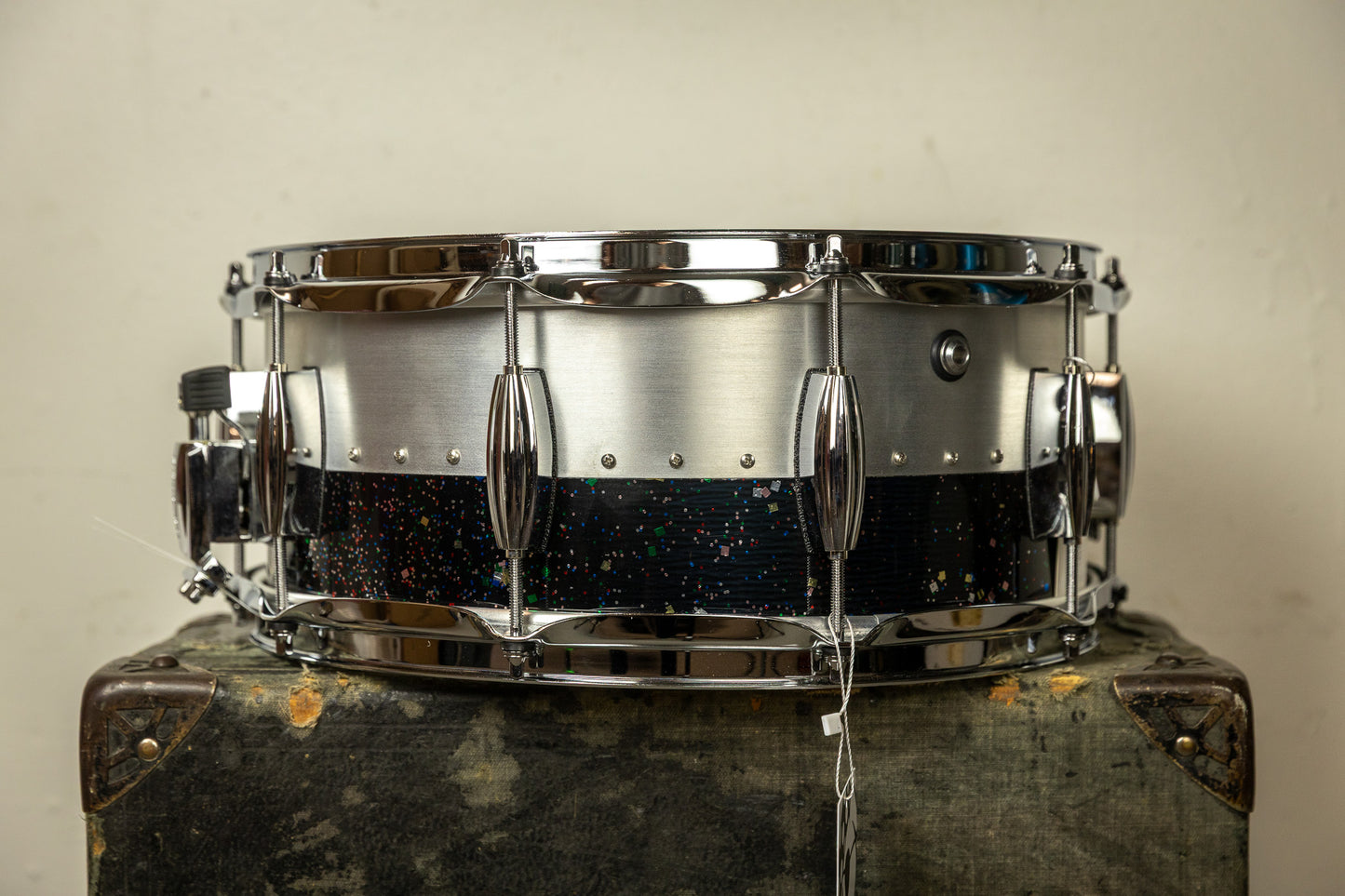 Pork Pie Percussion 6x14 Hybrid Aluminum Maple Mardi Gras Snare Drum