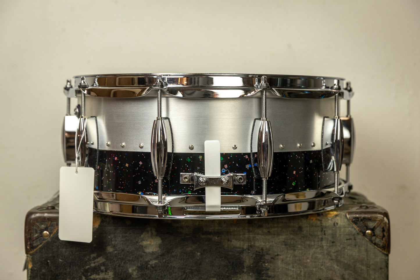 Pork Pie Percussion 6x14 Hybrid Aluminum Maple Mardi Gras Snare Drum