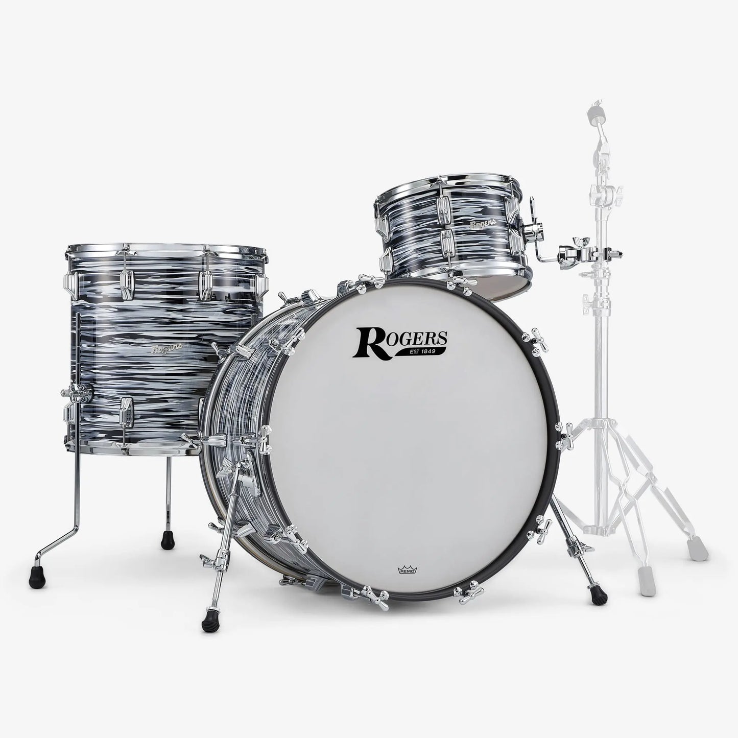 Rogers 70's Black Oyster PowerTone 3-Piece Shell Pack