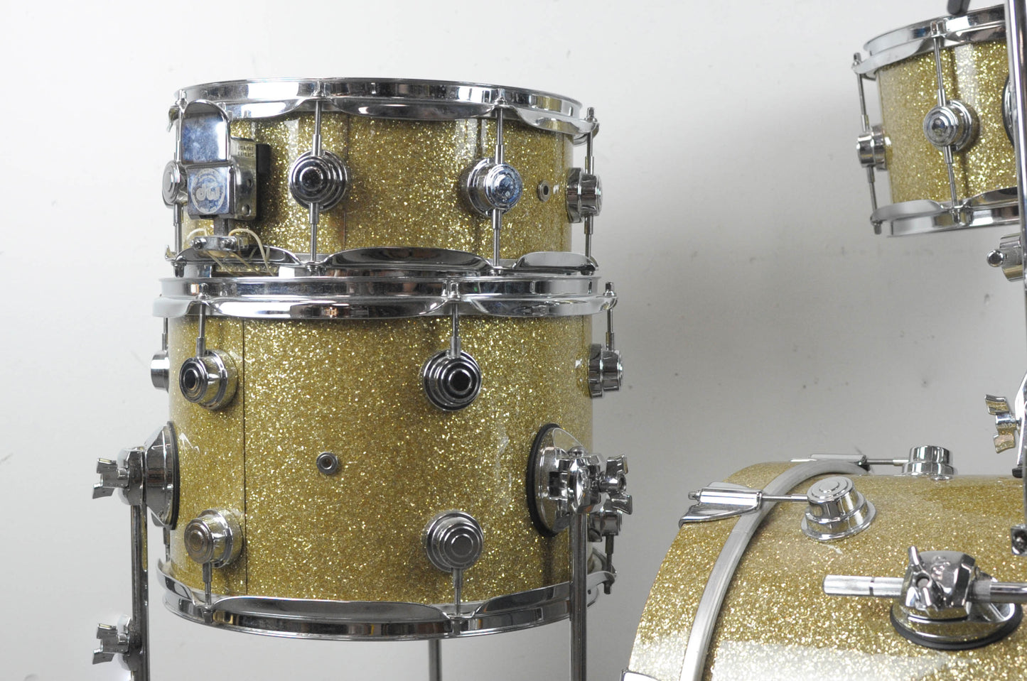 DW Drum Workshop Mini Pro Gold Glass Glitter Drum Set