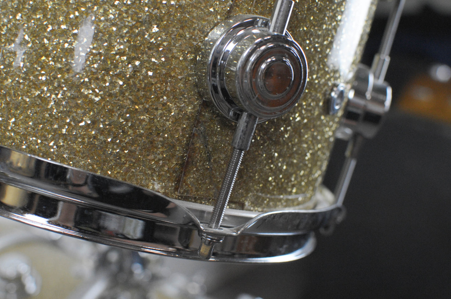 DW Drum Workshop Mini Pro Gold Glass Glitter Drum Set