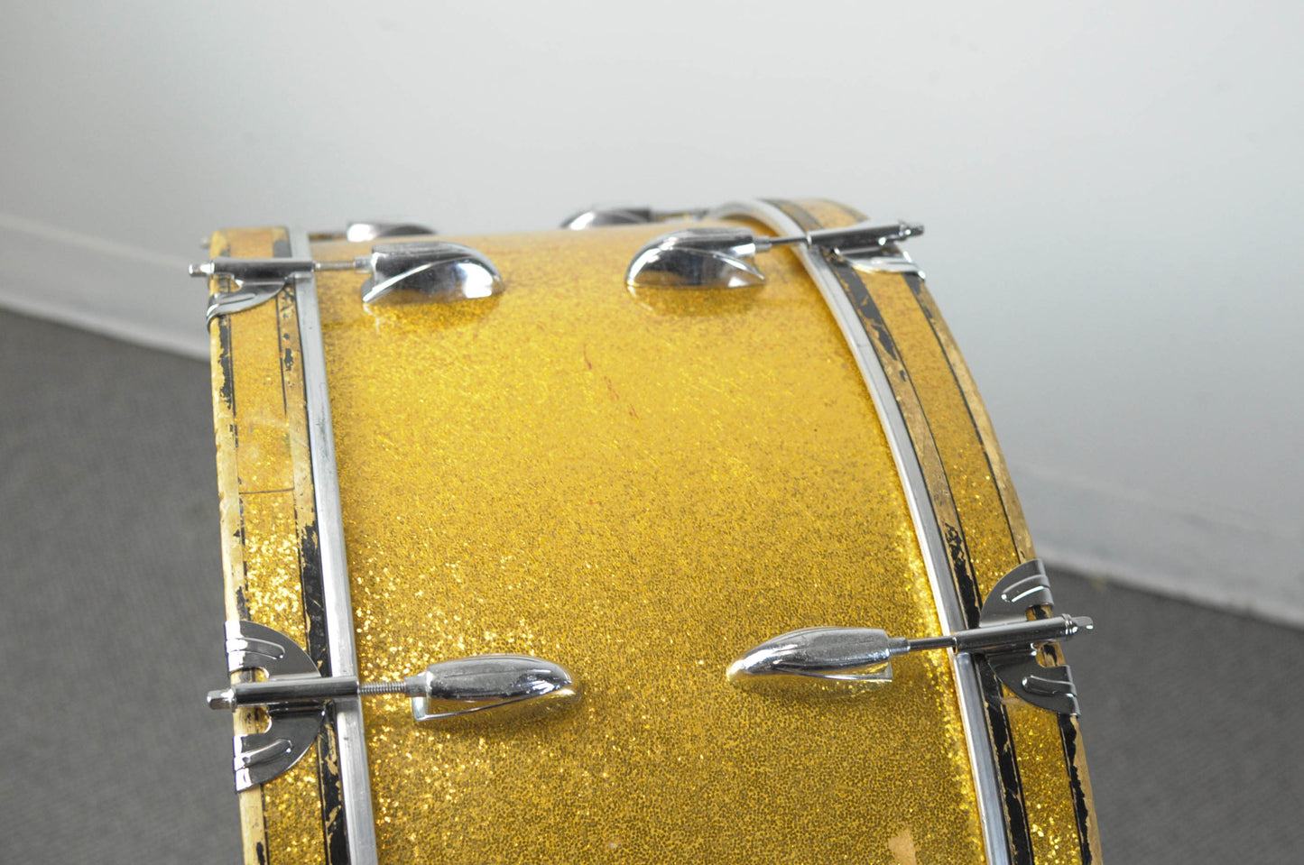 1960s Gretsch 10x28 Gold Sparkle Bass Drum