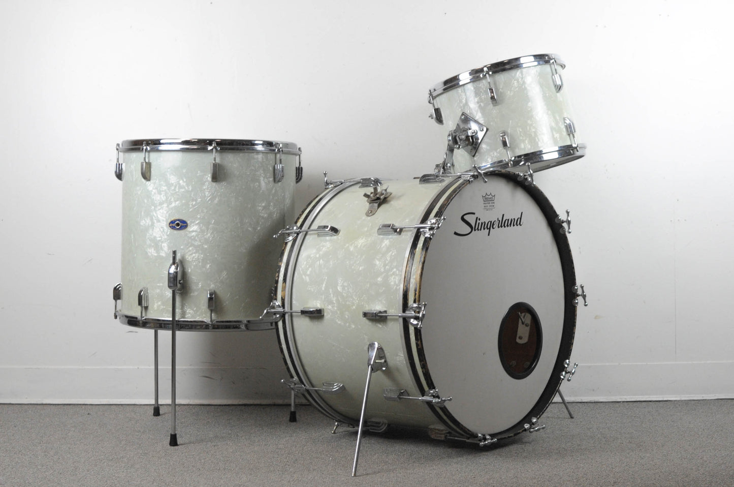 1958 Leedy Shelly Manne White Marine Pearl Drum Set – Hawthorne Drum Shop