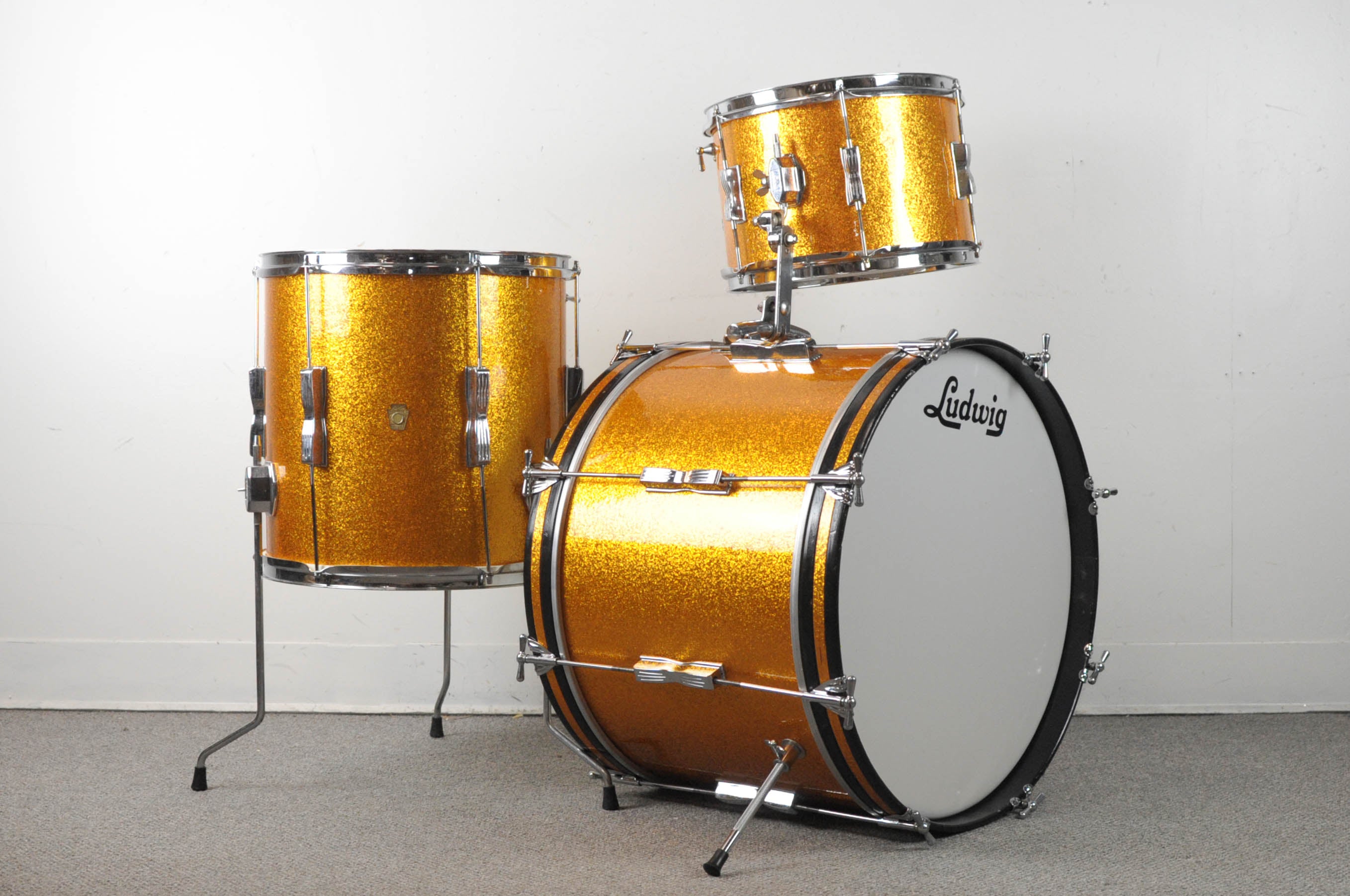 1960s Ludwig Club Date Gold Sparkle Drum Set – Hawthorne Drum Shop