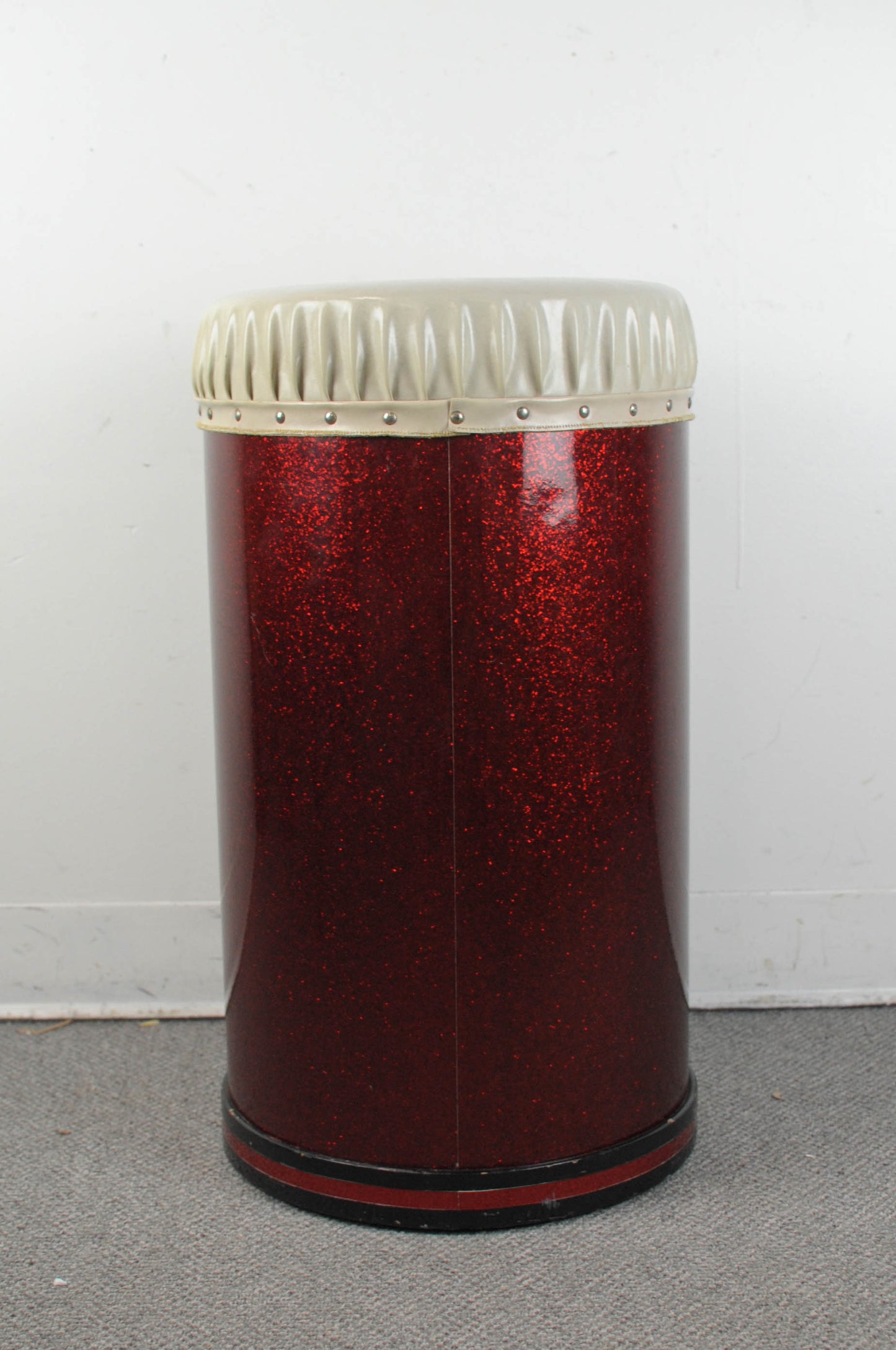 1950s Slingerland Sparkling Red Pearl Canister Throne