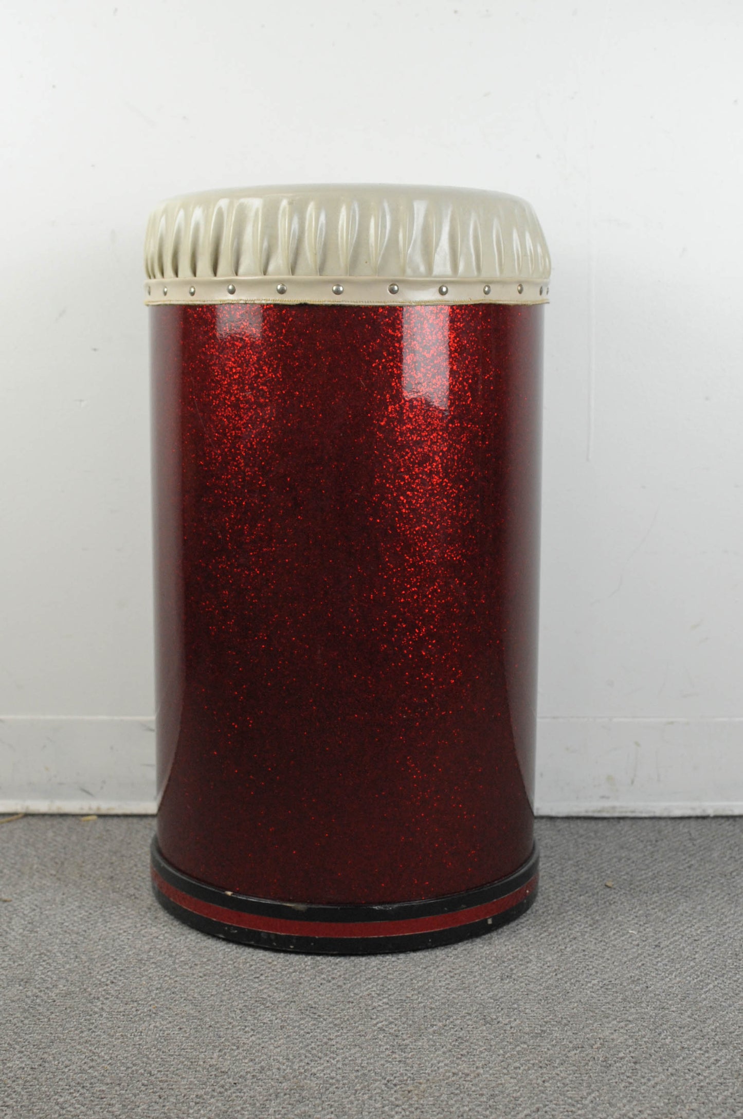 1950s Slingerland Sparkling Red Pearl Canister Throne
