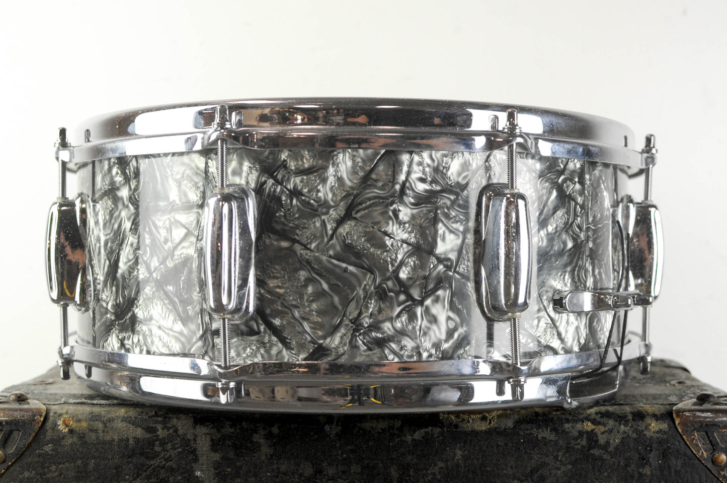 1960s Slingerland 5x14 "Artist" Black Diamond Pearl Snare Drum