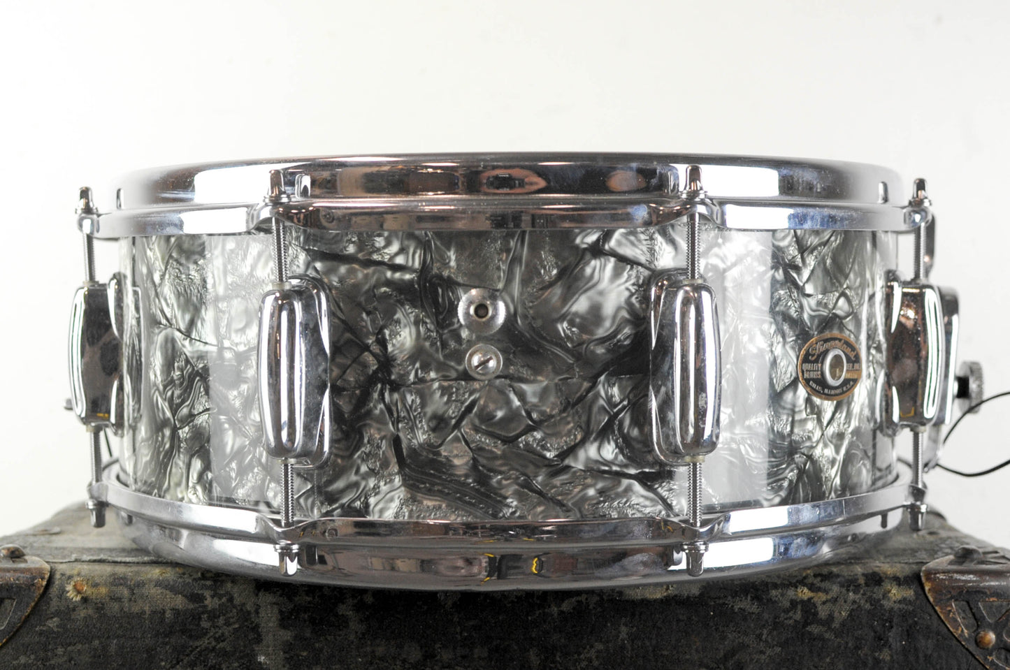 1960s Slingerland 5x14 "Artist" Black Diamond Pearl Snare Drum