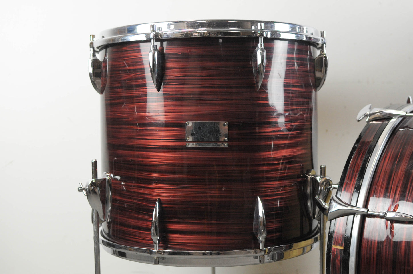 1960s Sonor "K-180" Red Marble Drum Set