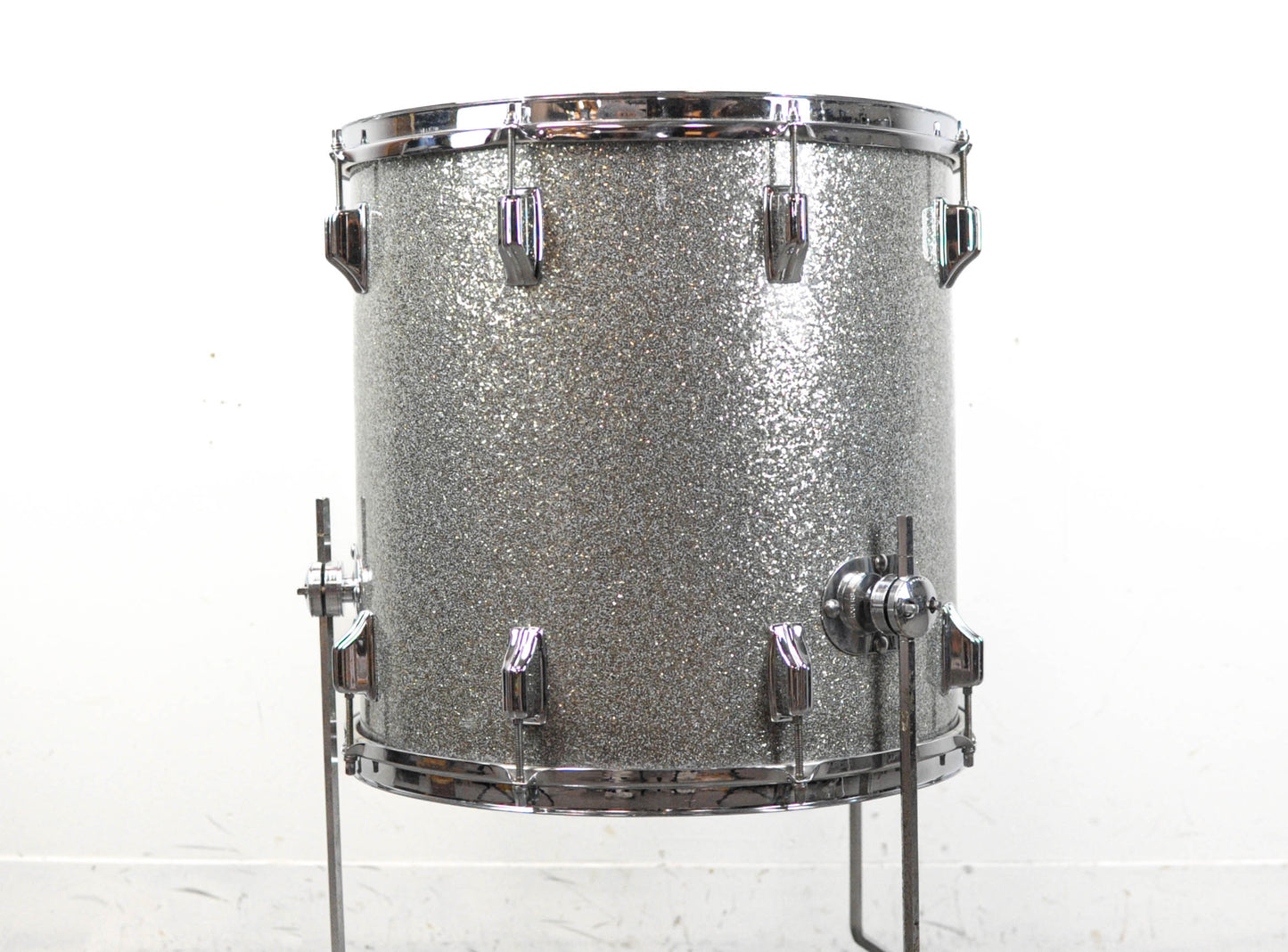 1960s Rogers 16x16 Silver Sparkle Pearl Floor Tom