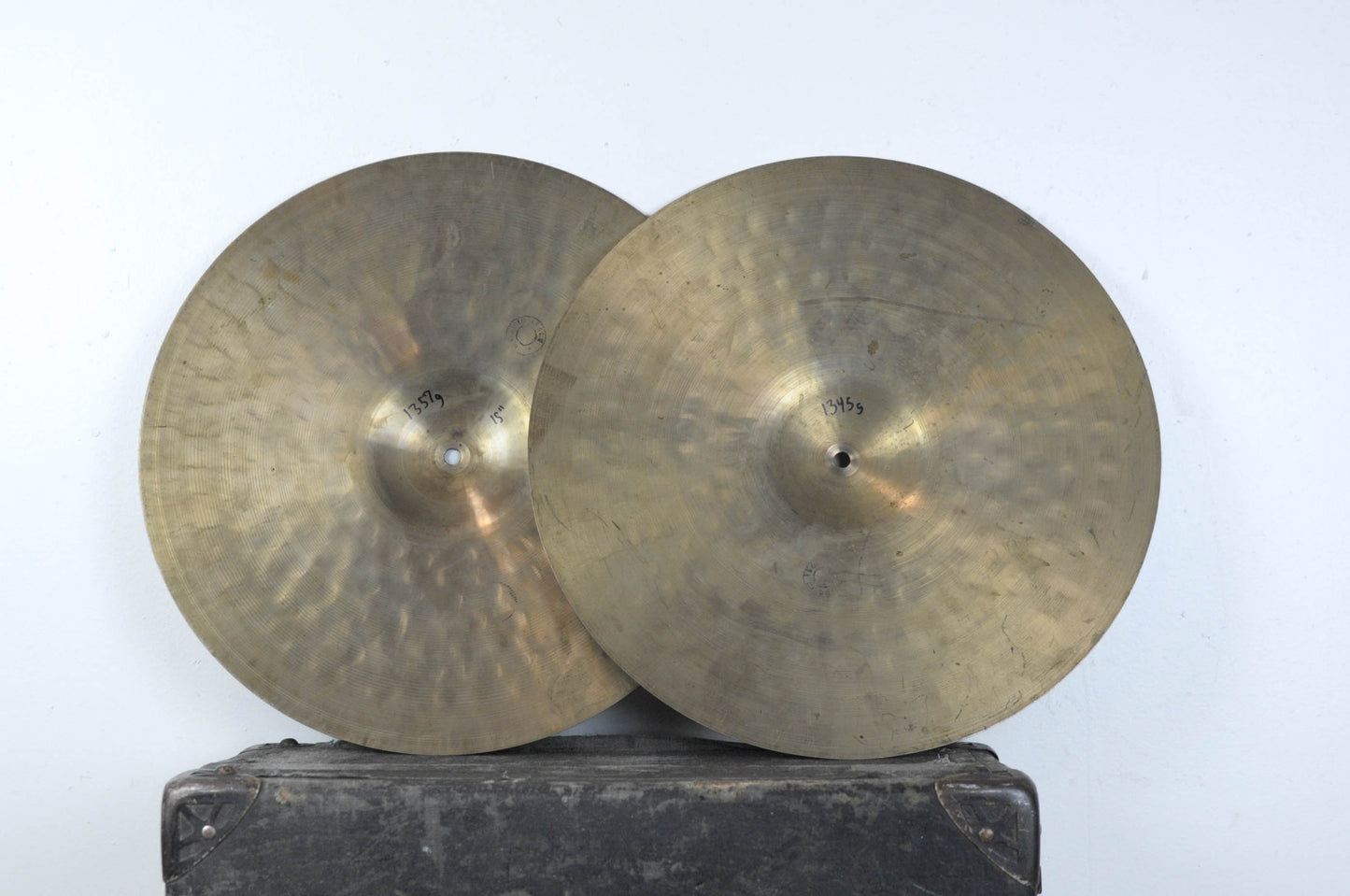 Vintage UFIP 15" Hi Hat Cymbals 1357g 1345g