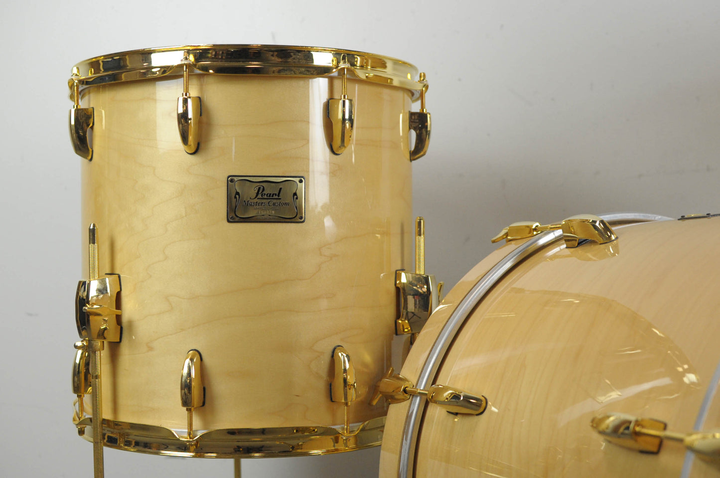 2000s Pearl Masters Custom Natural Maple Drum Set