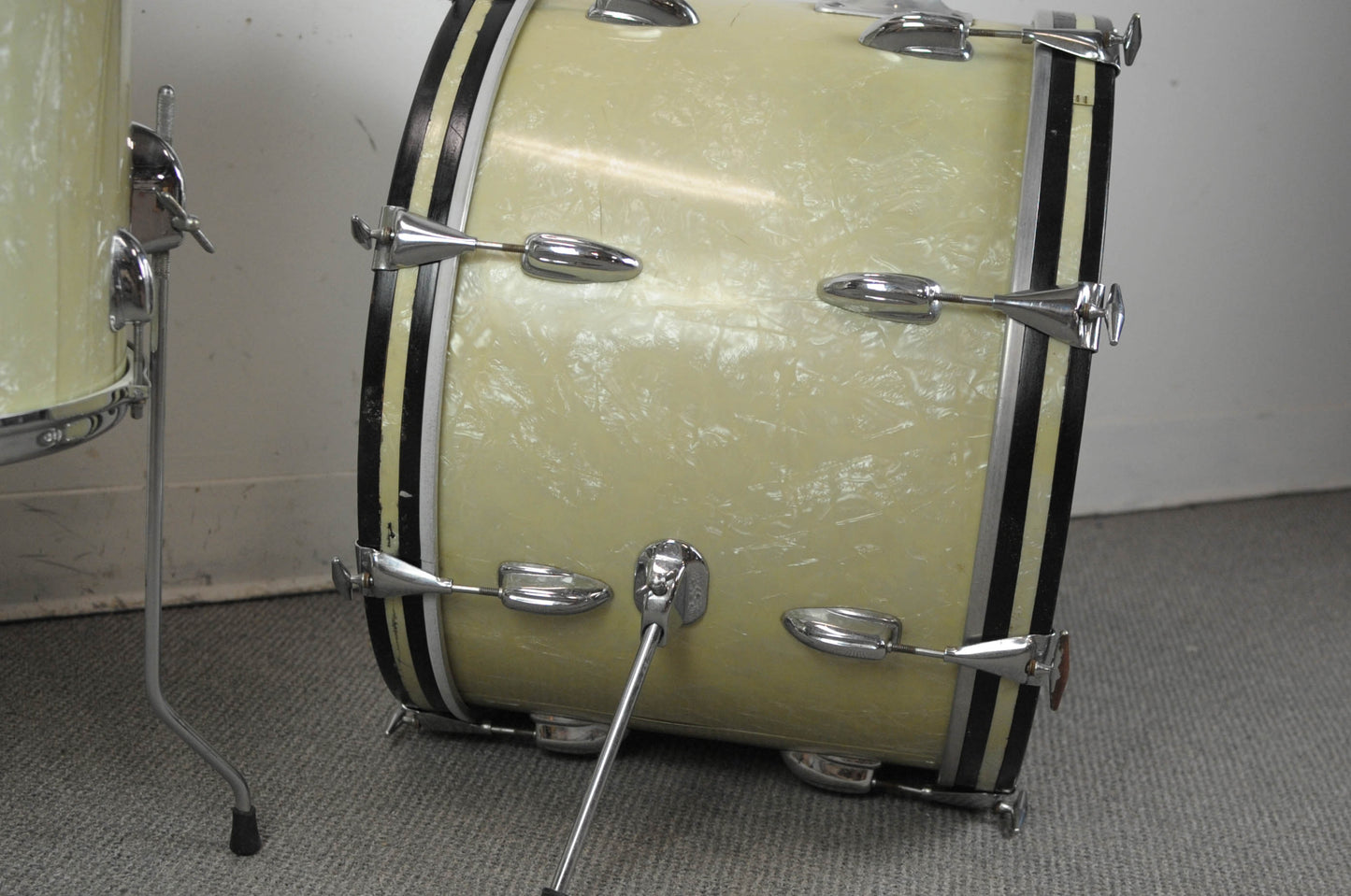 1960s Slingerland "Modern Jazz" White Marine Pearl Drum Set