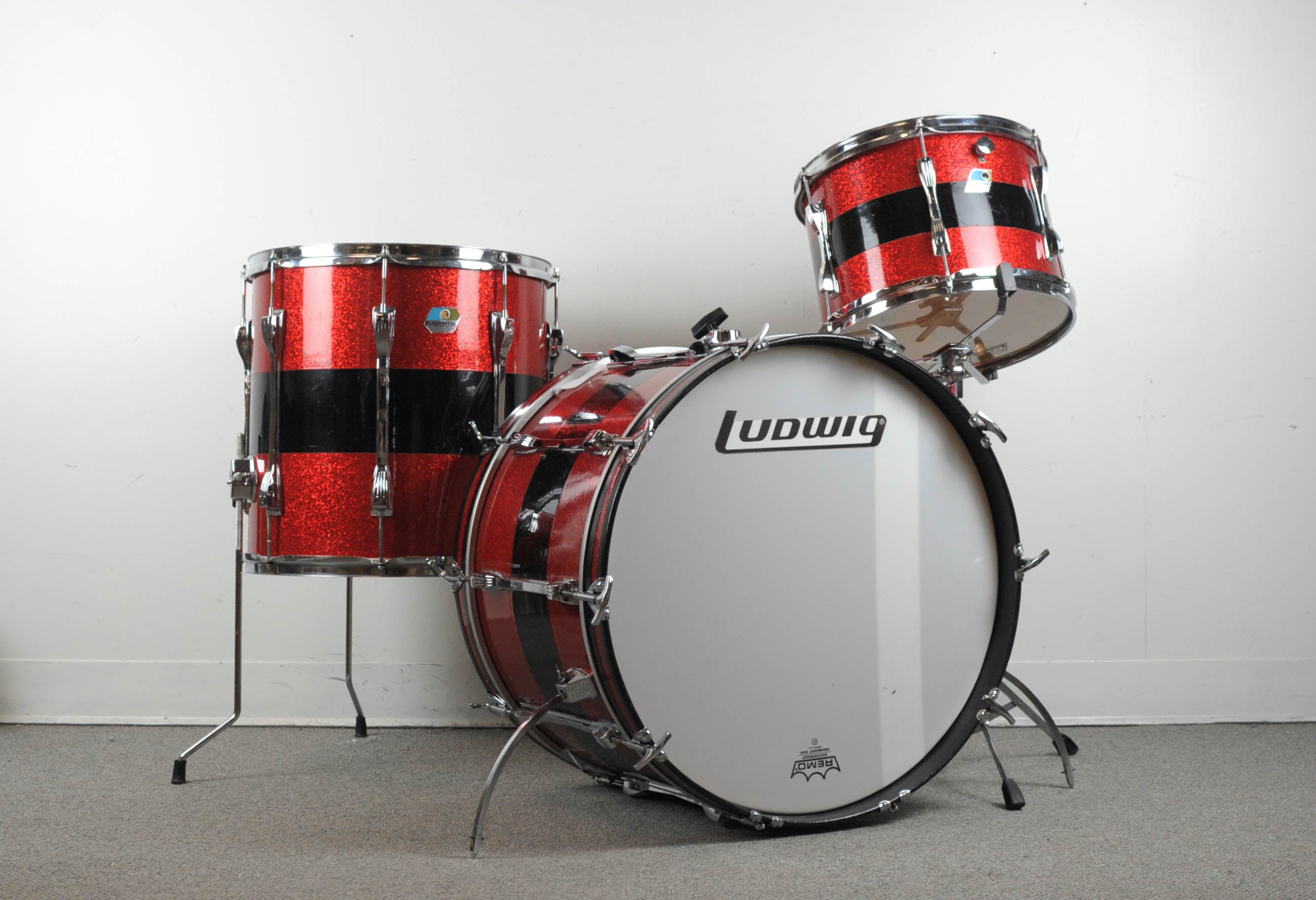 Red ludwig deals drum set