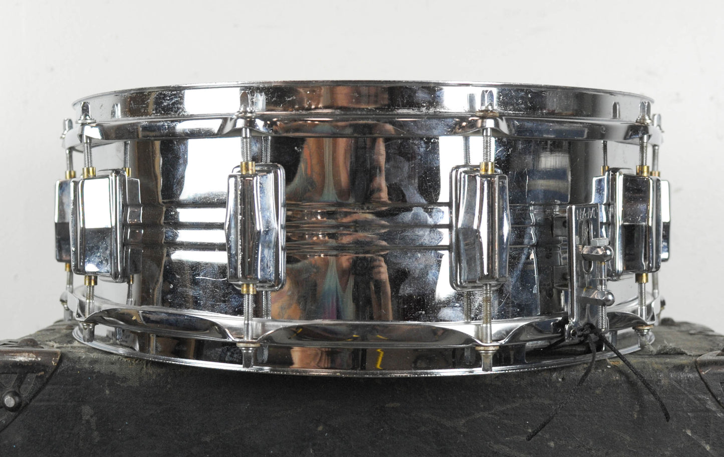 1970s Pearl 5x14 B-4514 Chrome Over Brass Snare Drum