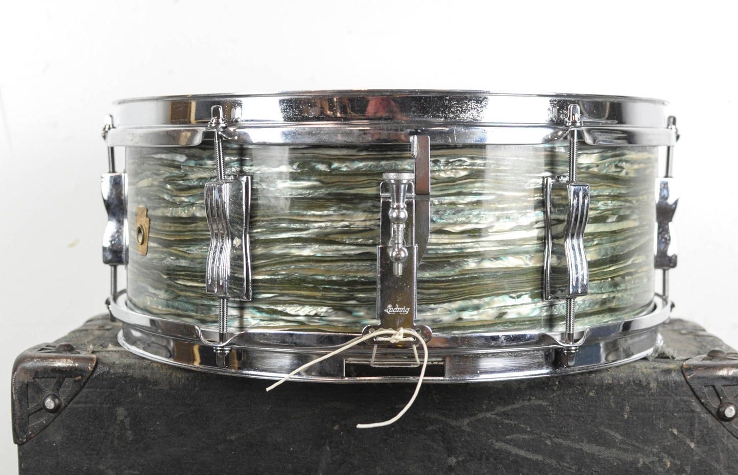 1960s Ludwig 5x14 Oyster Blue Pearl Pioneer Snare Drum