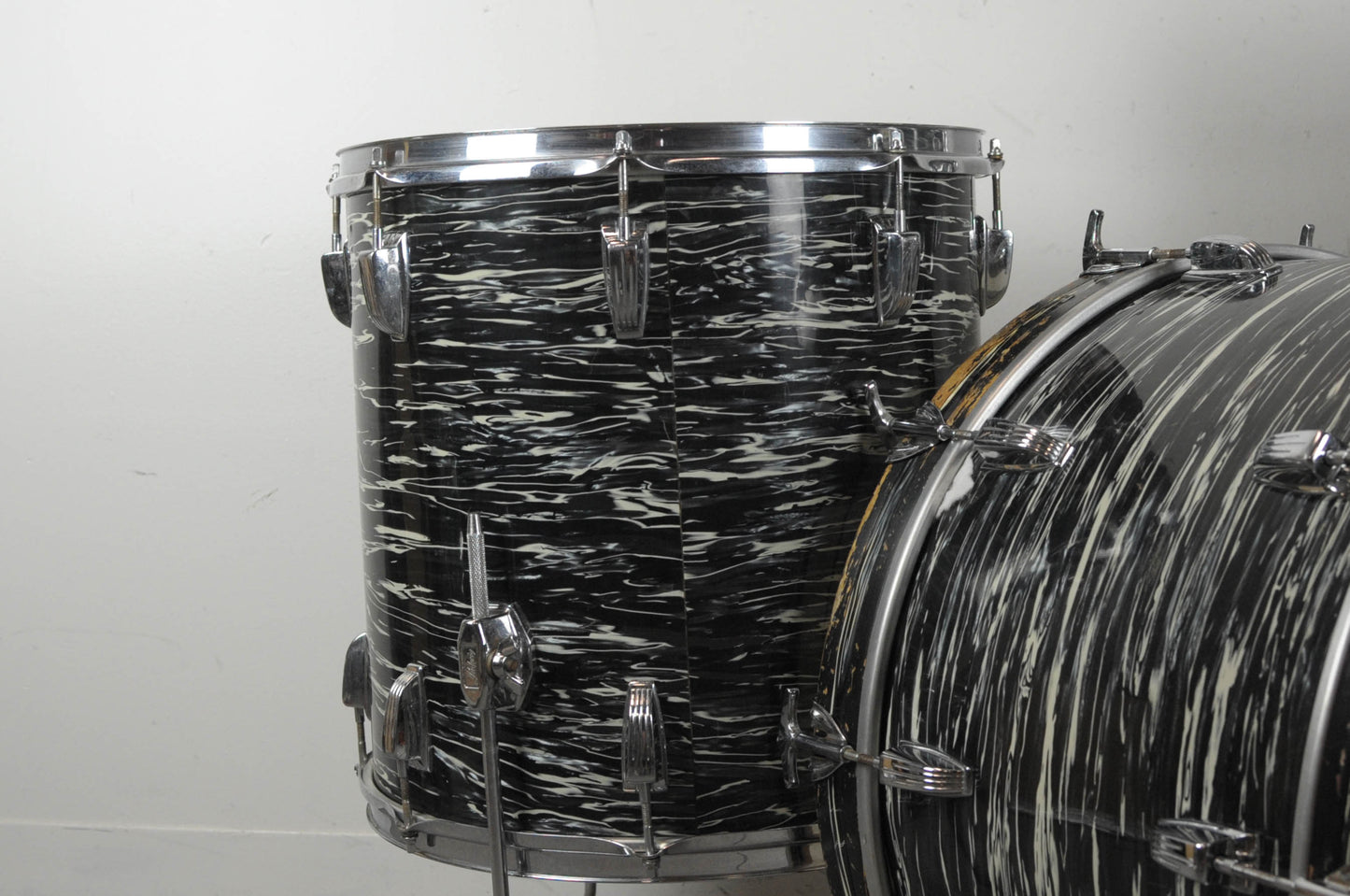 1970s Ludwig Oyster Black Pearl 14x22 8x12 16x16 Drum Set