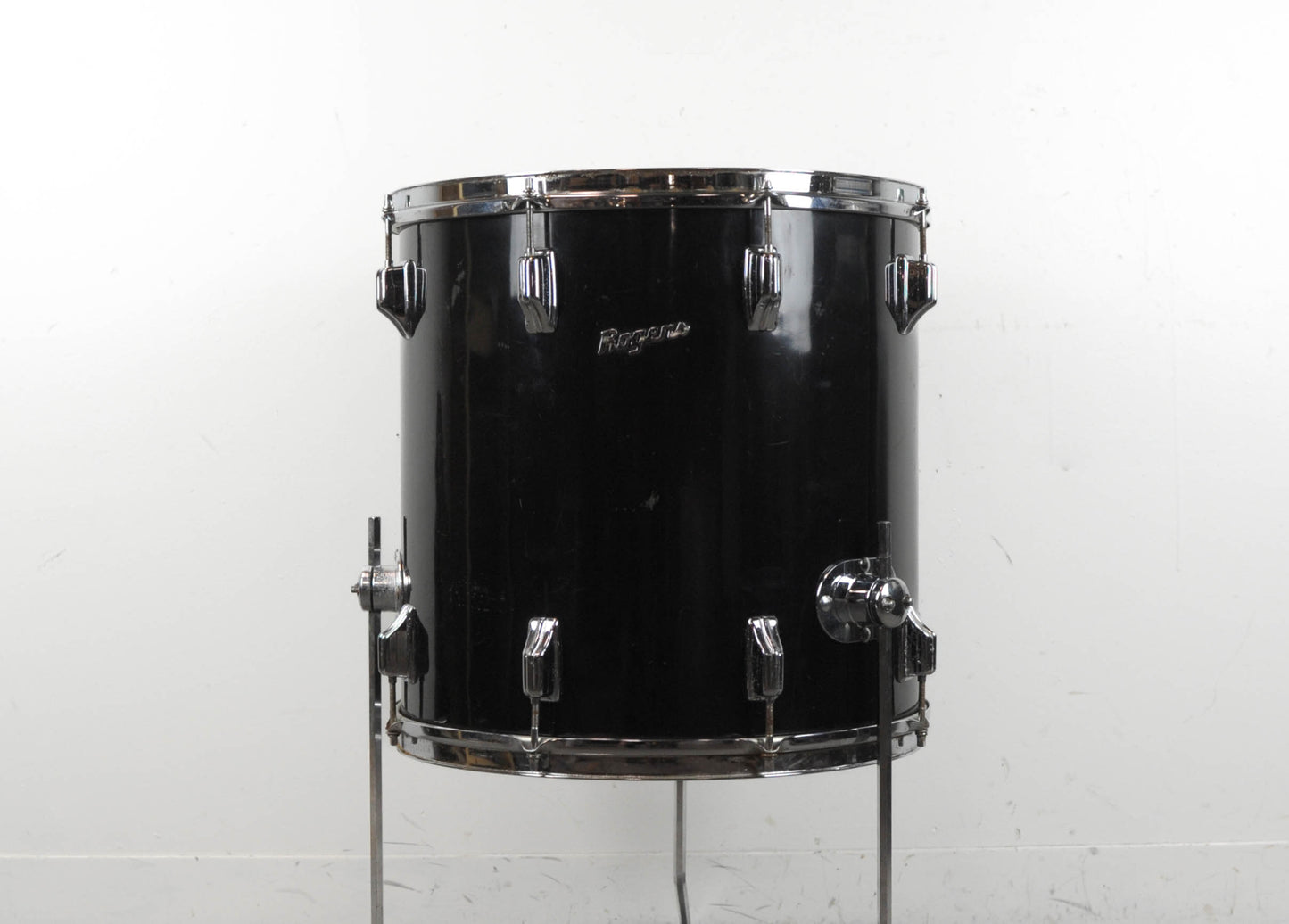 1970s Rogers 16x16 Jet Black Pearl Floor Tom