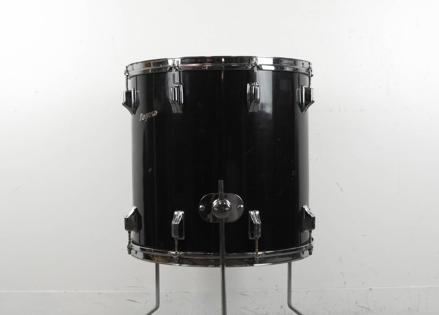 1970s Rogers 16x16 Jet Black Pearl Floor Tom