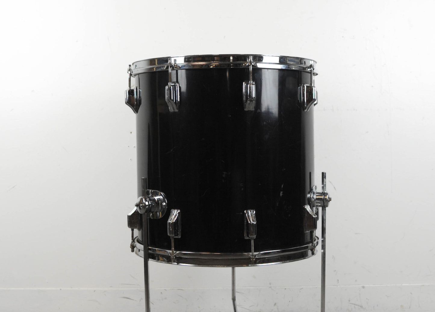 1970s Rogers 16x16 Jet Black Pearl Floor Tom