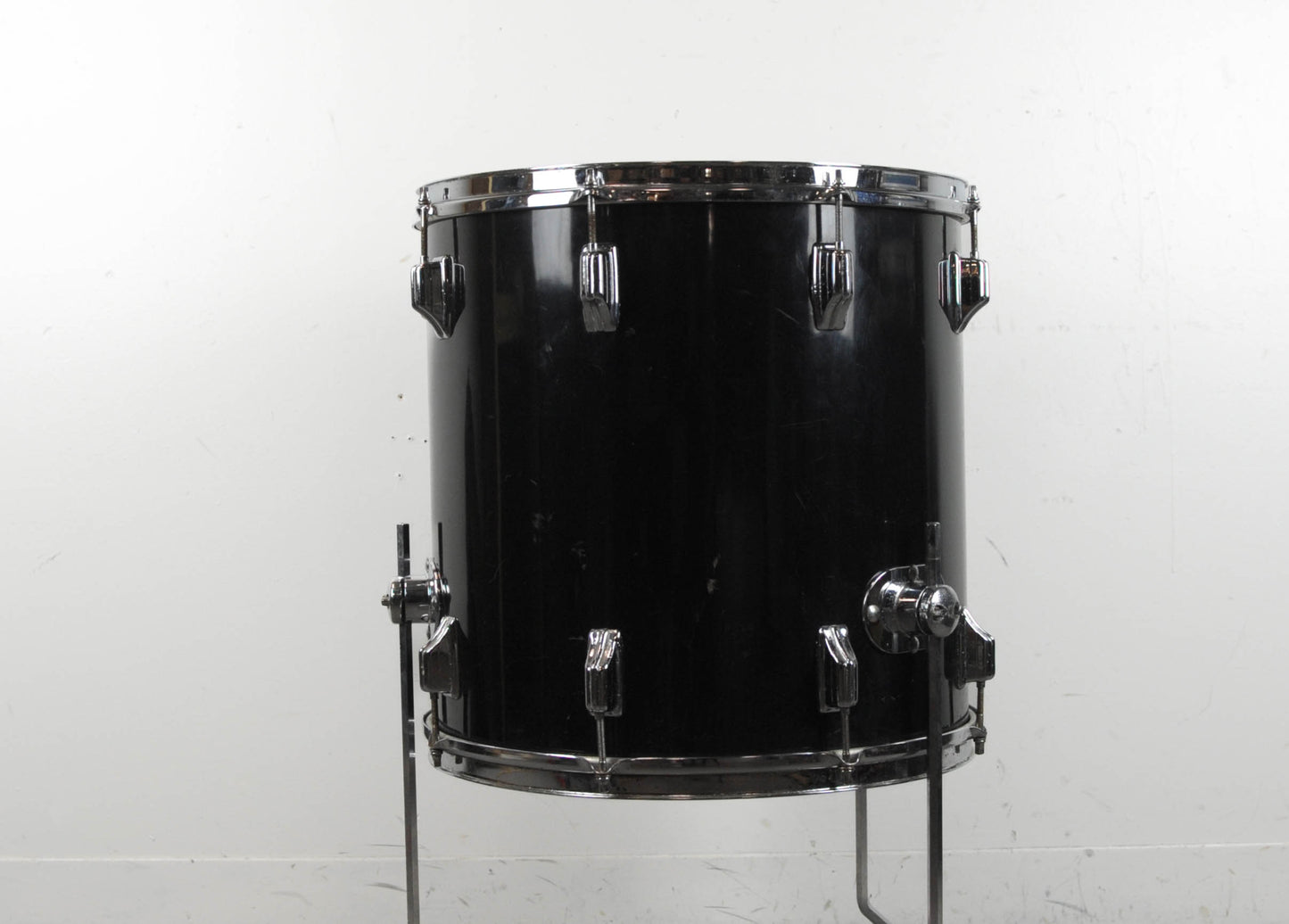 1970s Rogers 16x16 Jet Black Pearl Floor Tom