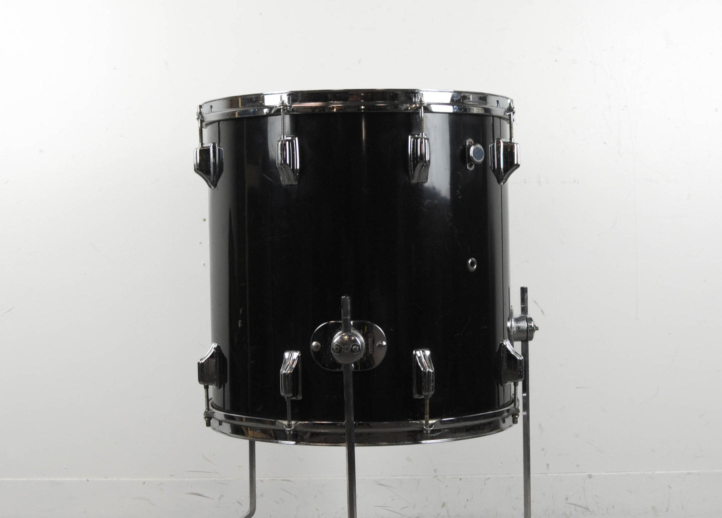 1970s Rogers 16x16 Jet Black Pearl Floor Tom