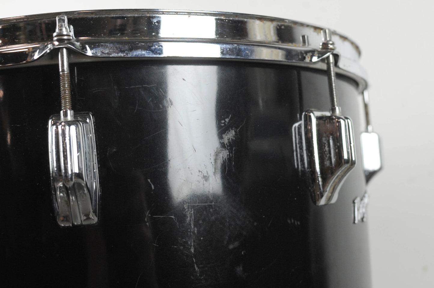 1970s Rogers 16x16 Jet Black Pearl Floor Tom