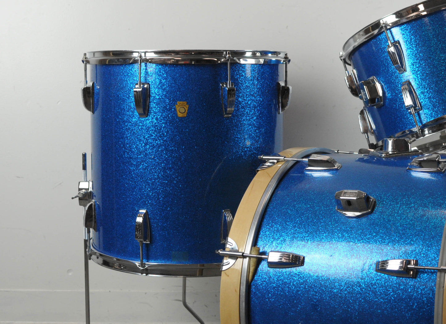 1960s Ludwig Blue Sparkle "Super-Beat" Drum Set