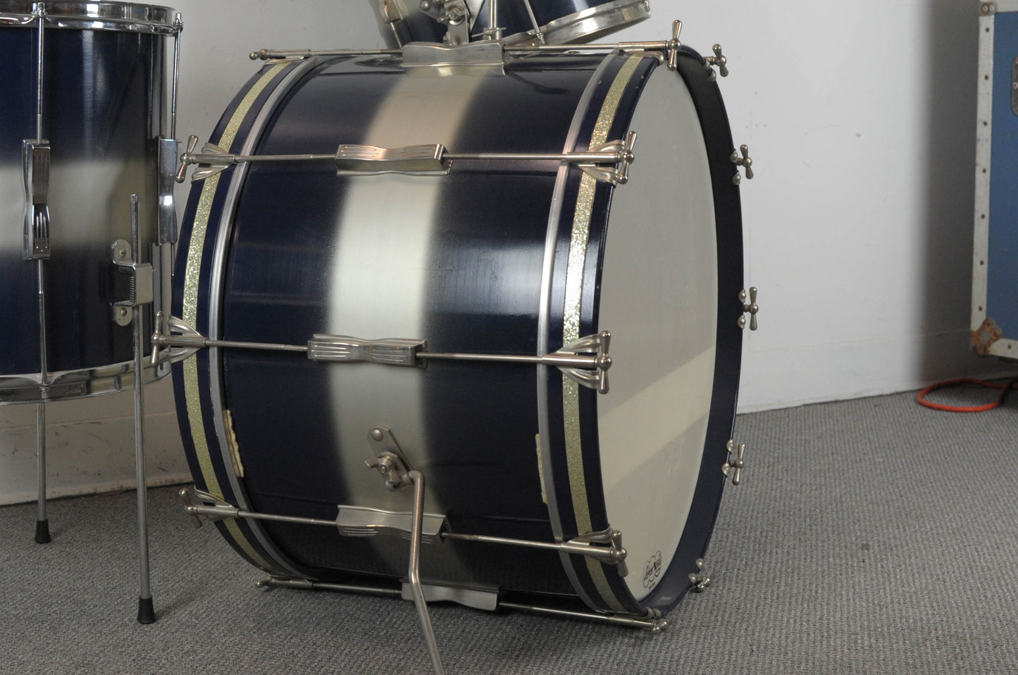 1960s Ludwig Club Date Blue & Silver Duco Drum Set