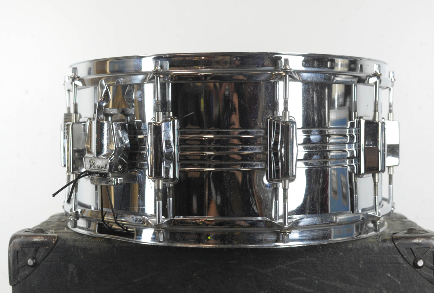 1970's Pearl "B4514L" Chrome over Brass 6.5"x14" Snare Drum