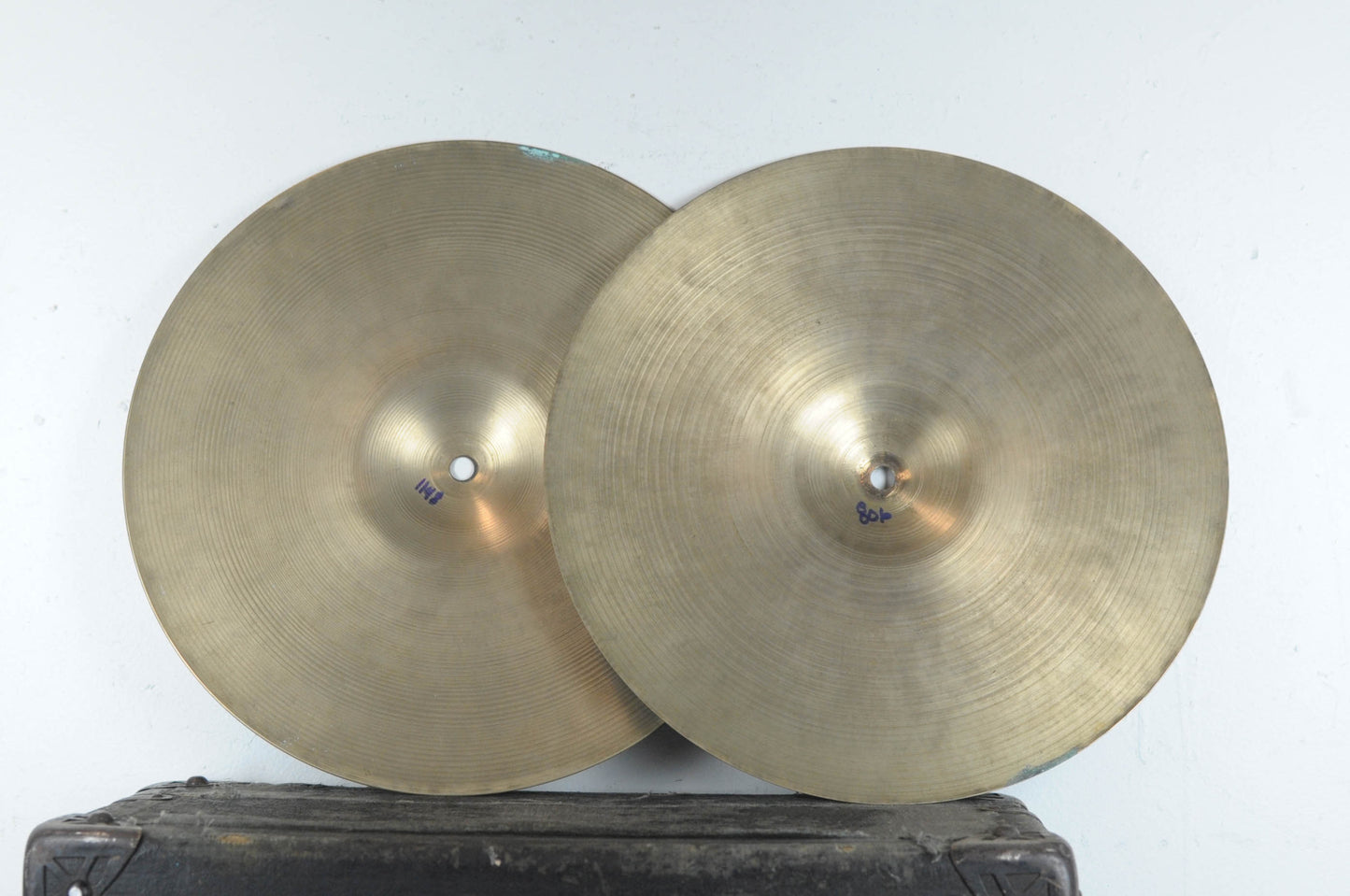 Vintage Zildjian A 14" Hi Hat Cymbals 806g 1148g