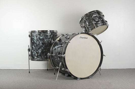 1964 Slingerland Gene Krupa Deluxe Black Diamond Pearl Drum Kit