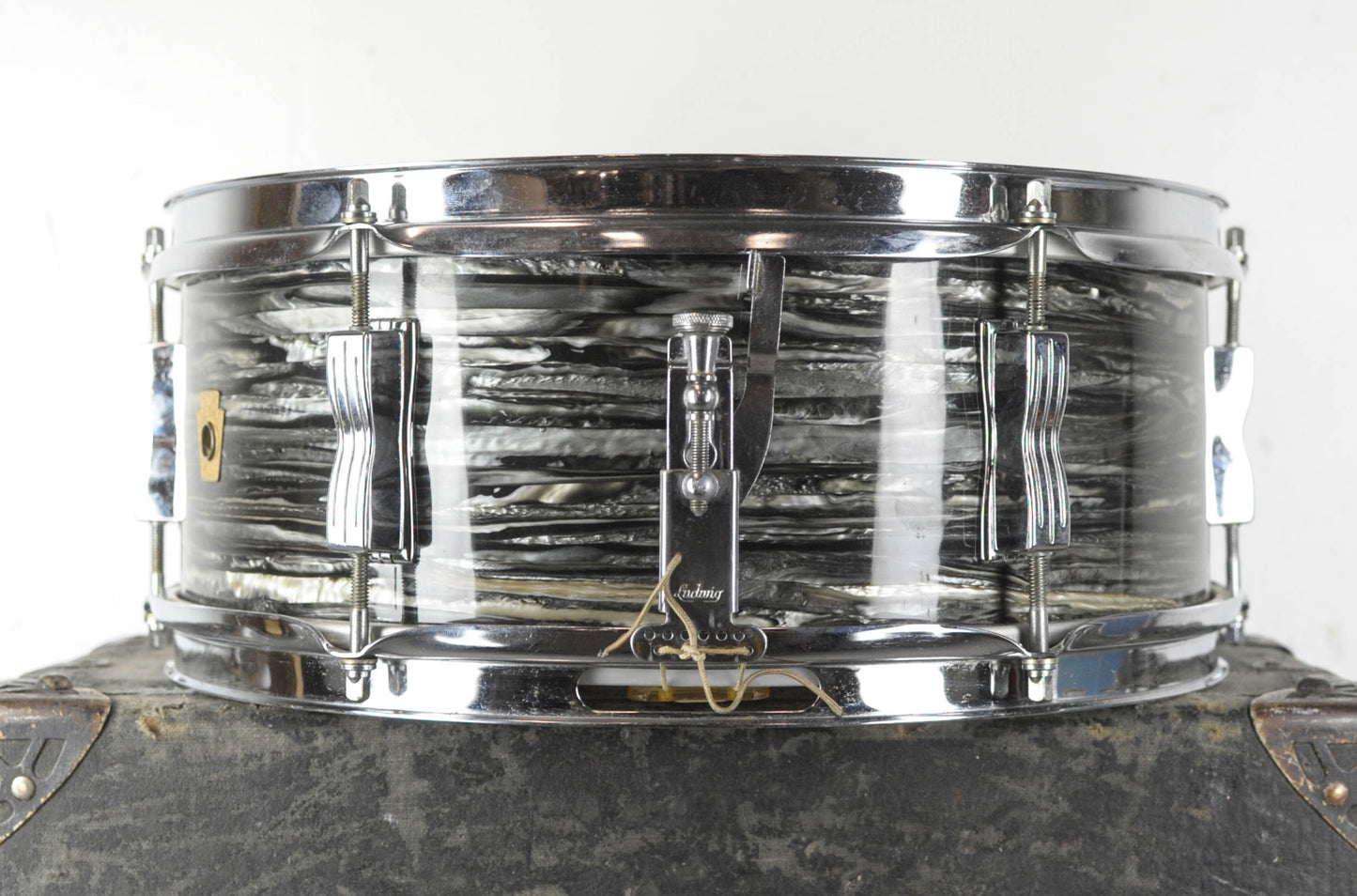 1960s Ludwig 5x14 Oyster Black Pearl Pioneer Snare Drum