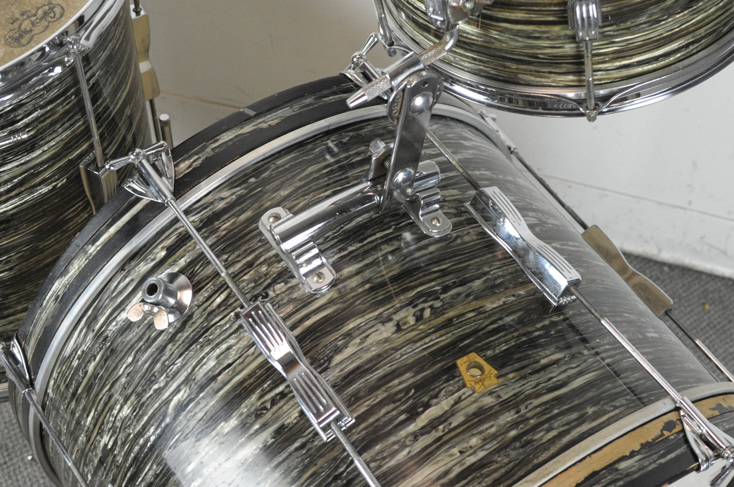 1965 Ludwig Club Date Oyster Black Pearl Drum Set